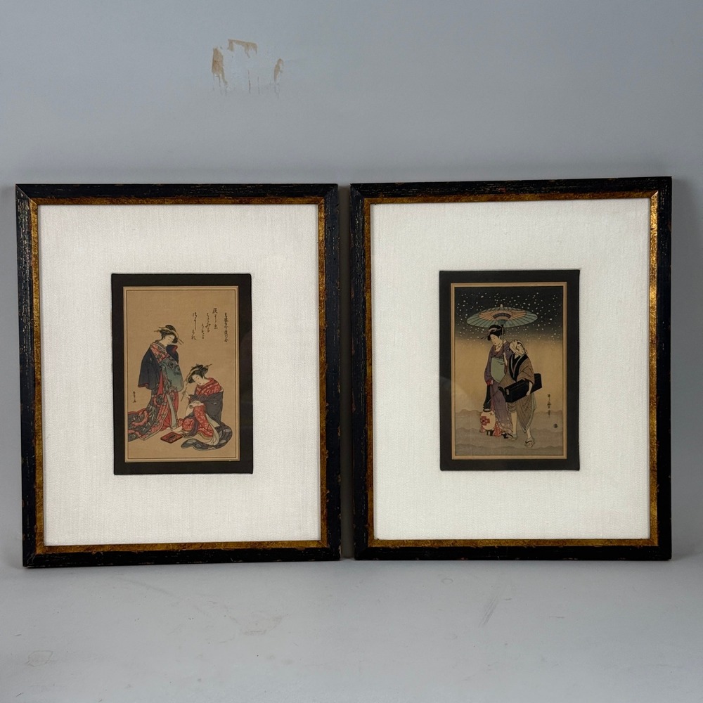 Utamaro Japanese Woodblock Print Reproduction Set 12.5"x 15.5" Artlore Gallery